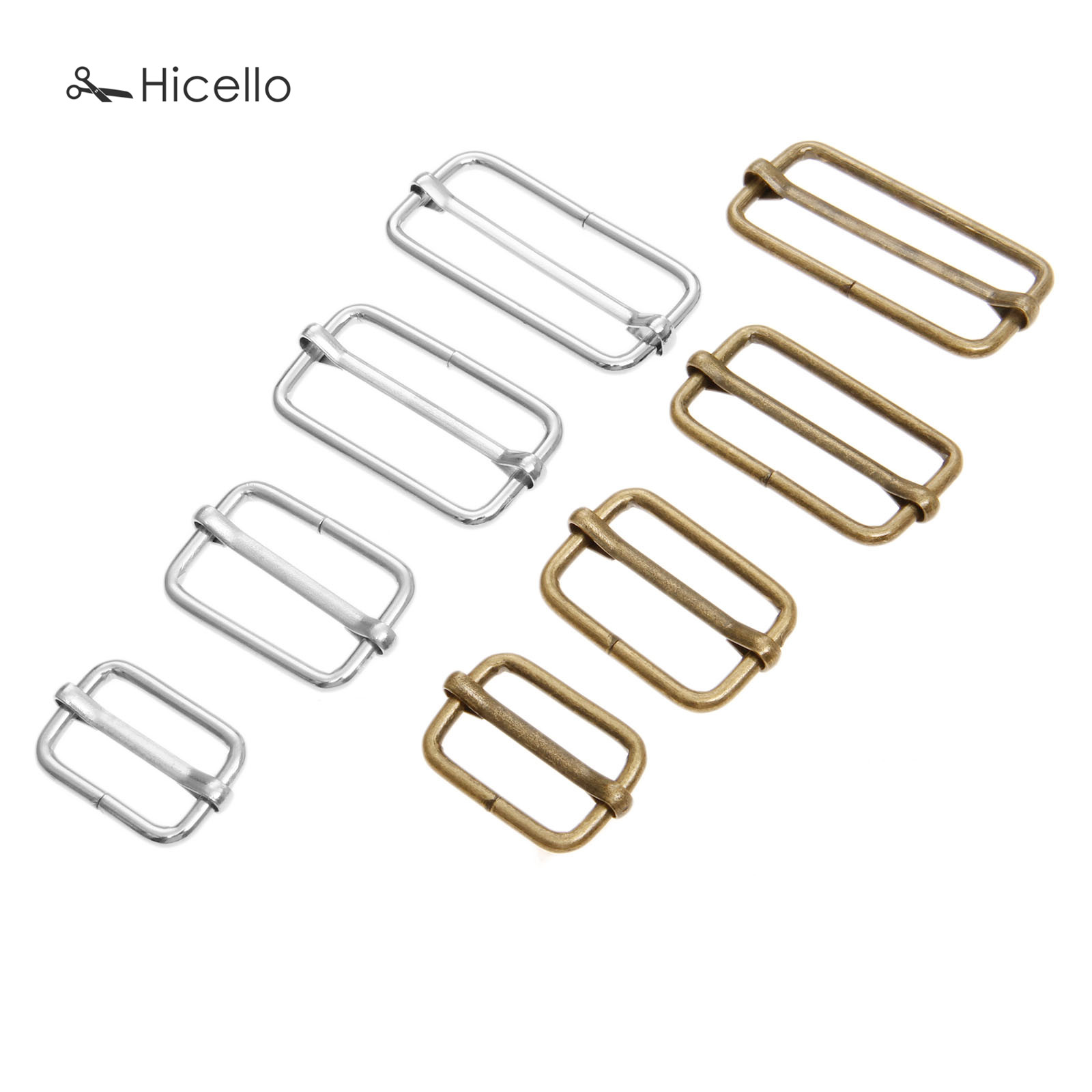 

20pcs/lot Metal Adjustable square ring buckles Bronze Sliver Garment Blet DIY Needlework Luggage Sewing Handmade Bag Buttons