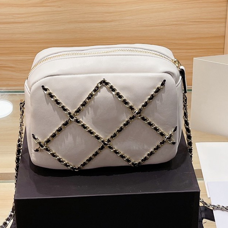 

Fashion Cf Shoulder Bag Top Genuine Leather Women Crossbody Metal Chain Rhombus Pattern Camera Bags Luxury Designer Handbag C237789