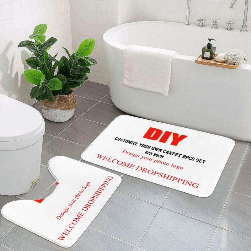 

Bath Mats Custom Dust Doormat 2pcs Set Carpet Bathroom Floor 60X90cm Entrance Kitchen Rug Eastern Europe Style Anti-Slip Door