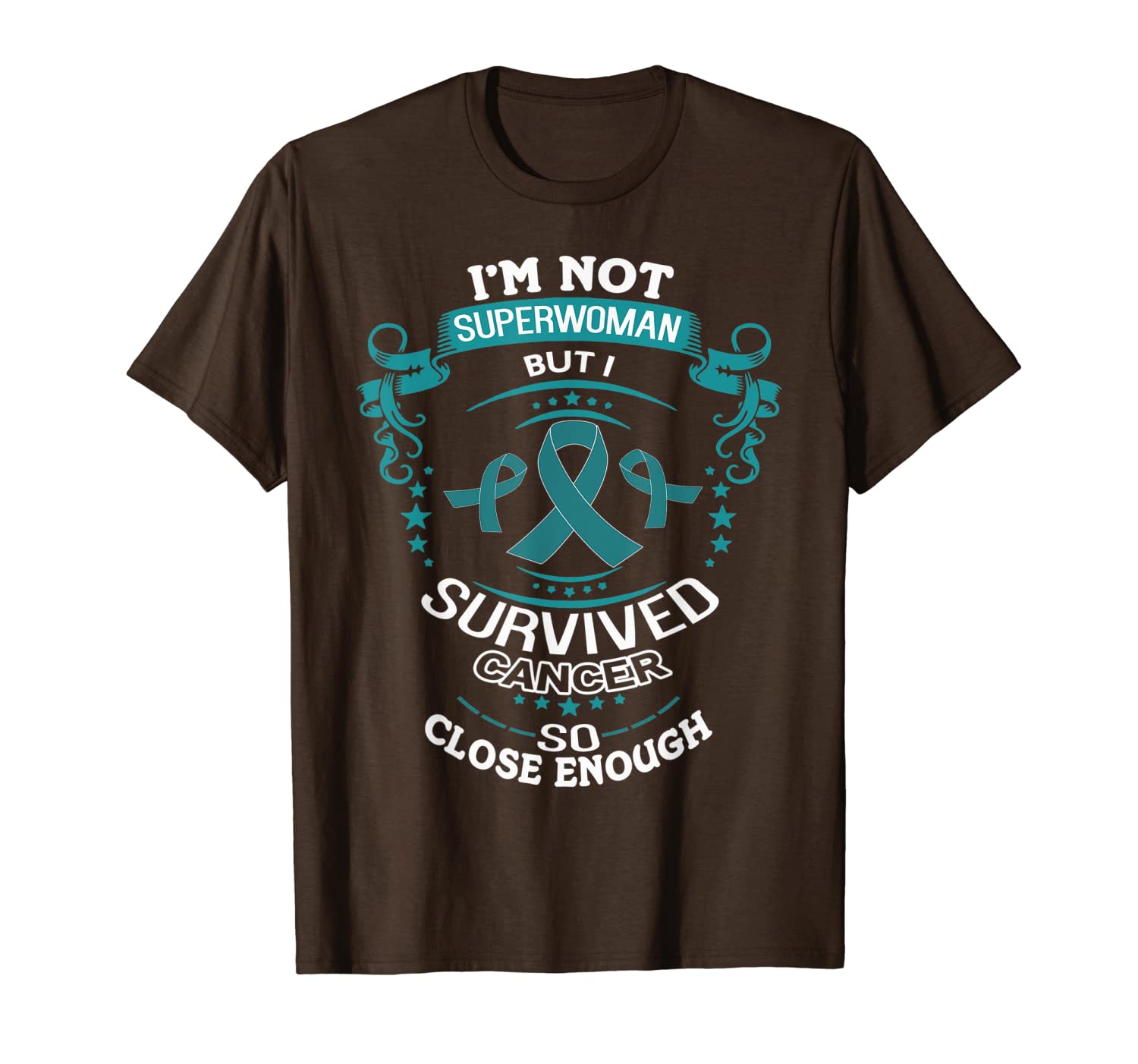 

i survived cancer - ovarian cancer awareness shirt, White;black