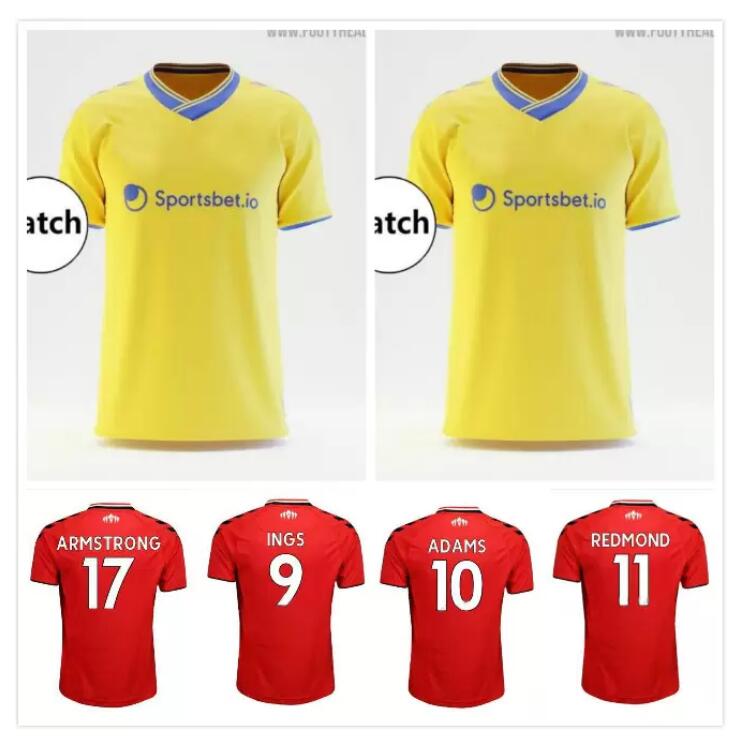 

21 22 WARD-PROWSE 8 BEDNAREK 35 ings 9 SOCCER JERSEYS VESTERGAARD 4 REDMOND 11 HOME RED WHITE STRIPE JERSEY 2021 ADAMS 10 DIALLO 27 MINAMINO