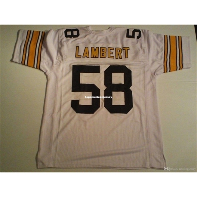 

Sewn custom Cheap Stitched Retro #58 Jack Lambert White MITCHELL & NESS Jersey Top -5XL,6XL Men' Football Jerseys Rugby