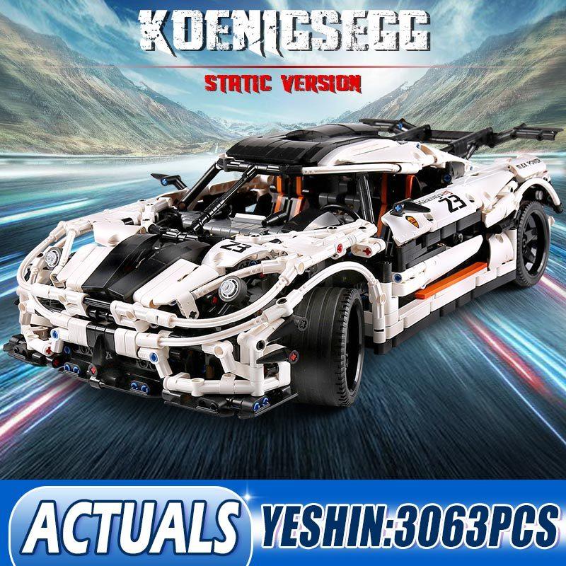 

3063pcs High Technic Racing Car Toys Compatible MOC Koenigseggsd One 1: 8 Car Model Building Blocks Bricks Toys for Children Kid X0503
