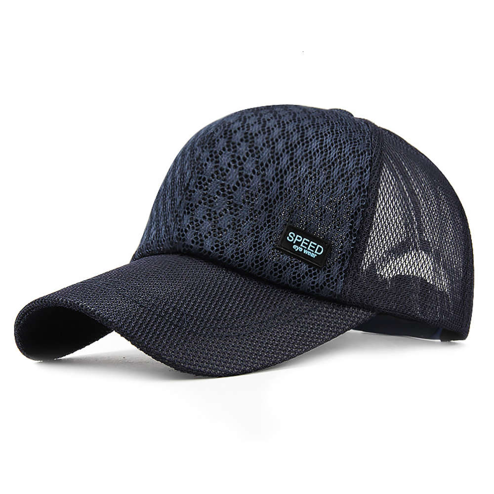 

Hat man summer Korean breathable mesh baseball cap outdoor leisure sun shading fishing youth, Blue;gray