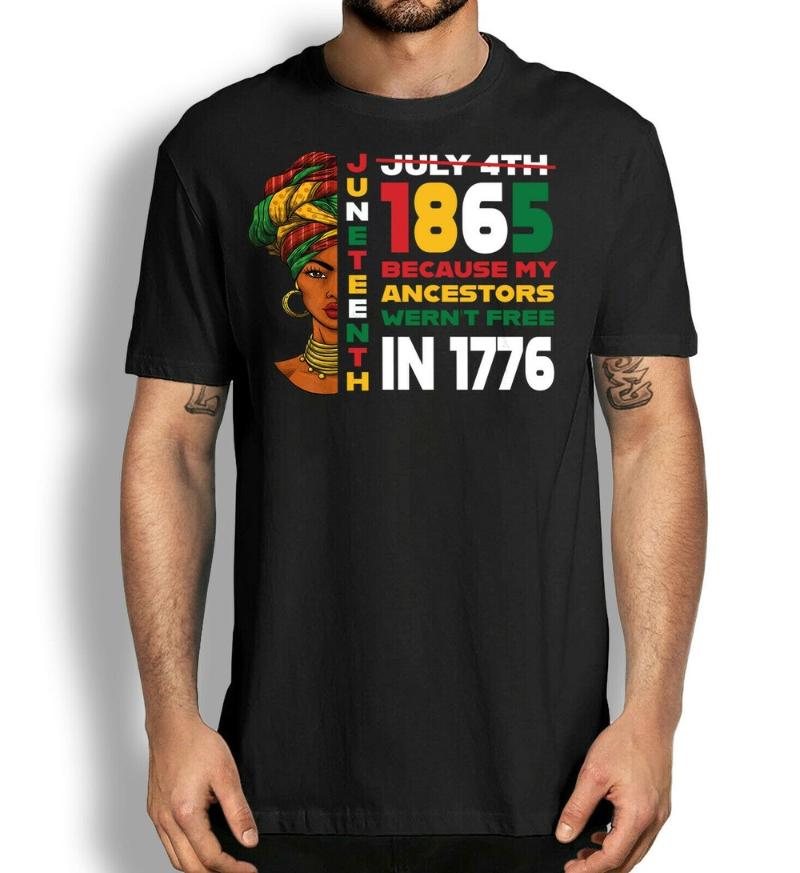 

Men's T-Shirts Black Women Juneteenth Day Ancestors Free 1776 July 4th T-Shirt African O - Collar Four Season Printing