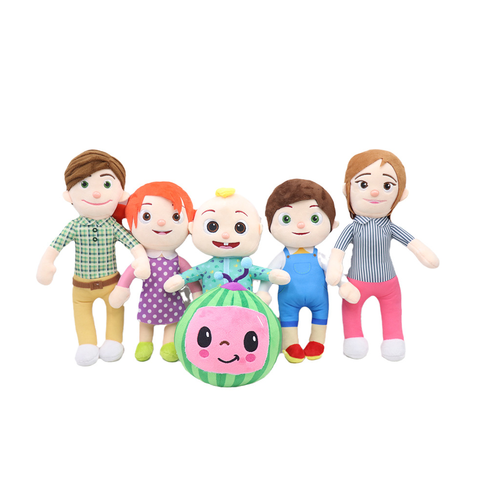 

16-32cm Cocomelon Plush Toy Soft Cushion Cartoon Family Watermelon JJ Sister Younger Brother Father Mom Autumn Child Christmas Gift