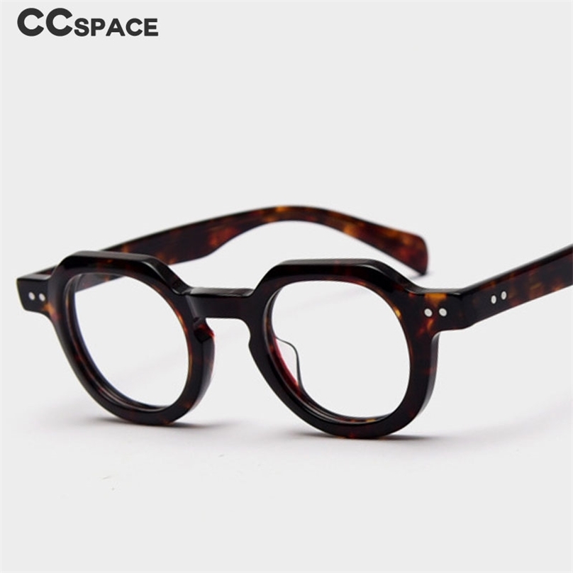 

49875 Vintage Acetate Round Optical Glasses Frames Men Women Fashion Computer Eyeglasses 220225