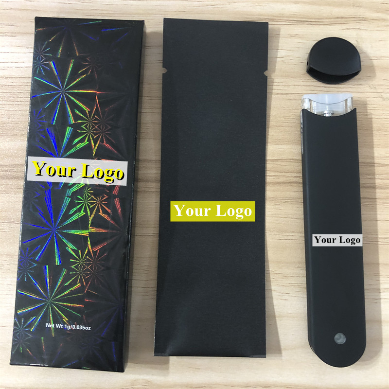 

1.0ML Disposable E-cigarettes Atomizer 280mAh Rechargeable Battery Thick Oil Carts Full Gram Pods Visible oil storage tank with packaging ba