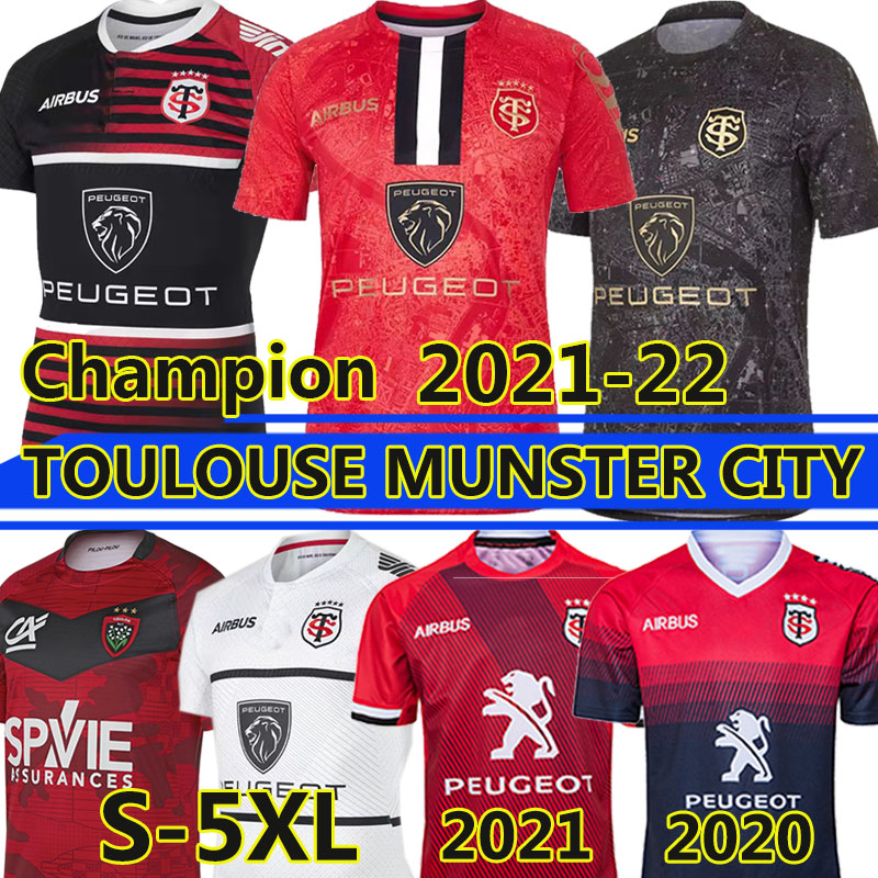 

Toulouse Munster city Rugby Jerseys 2021 2022 champion Home Away 19 20 STADE TOULOUSAIN League jersey NRL Lentulus Shirt Leisure sports Training S-5XL, 21-22 home