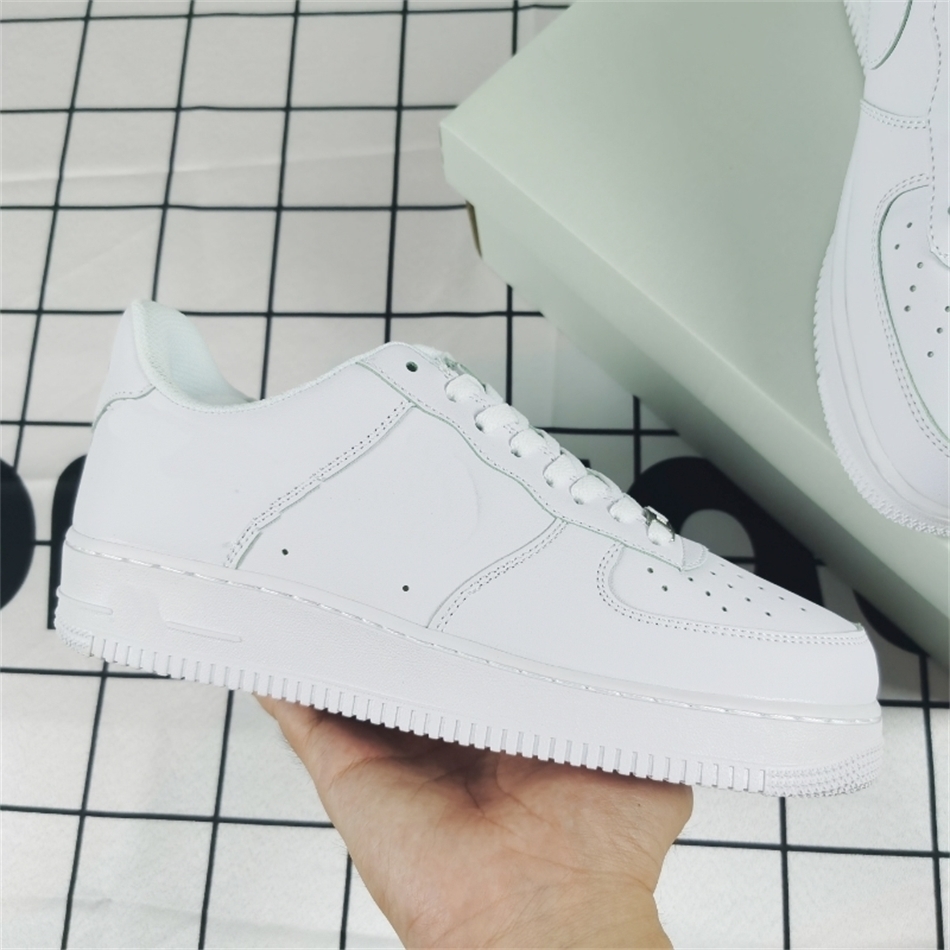 

Brand Shoes Man Causal Shoe AF Classic White Black High And Low Running Sneakers