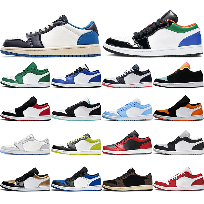 

with free socks Basketball Shoes TS x Fragment Low Jumpman 1 Men Women 1s UNC Game Royal Rivals Mocha Travis Scotts Shattered Backboard Toe