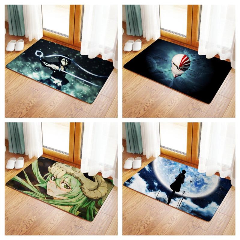 

Bleach Ichigo Kurosaki Rukia Kuchiki WC Bathmat Rug Toilet Floor Cover Carpet Non-Slip Anime Manga Carpets