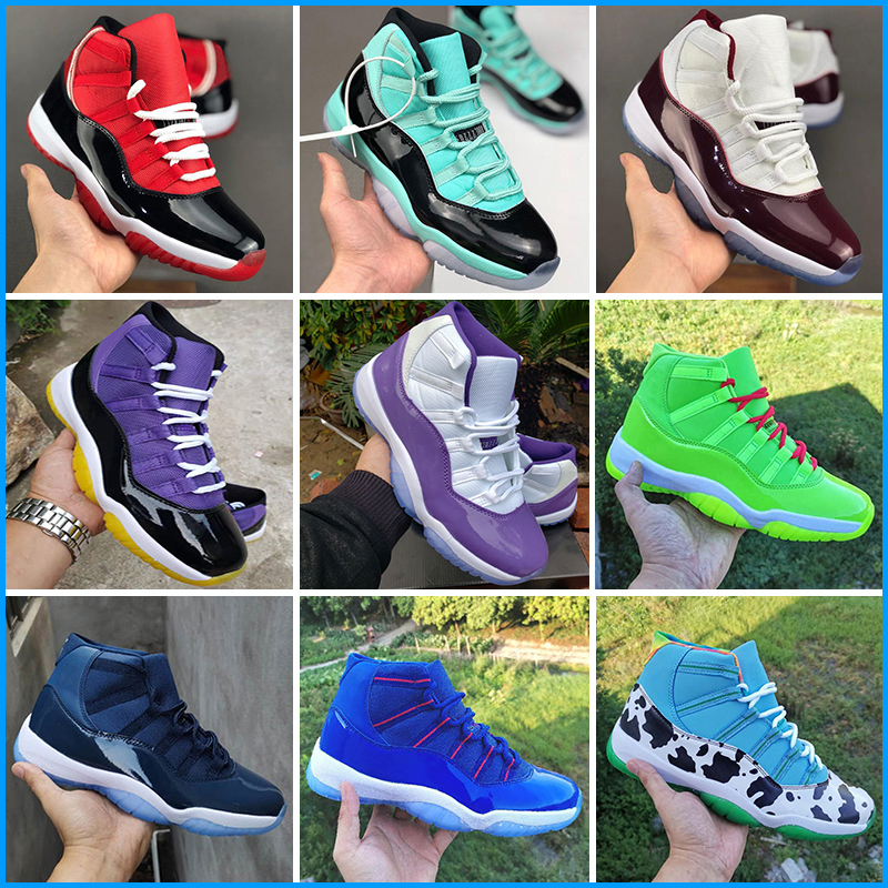 

11 11s Bred Space Jam Concord Jubilee 25th Anniversary Basketball Shoes Men Legend Blue Cap And Gown Gym Red 72-10 Sneakers, As photo 17