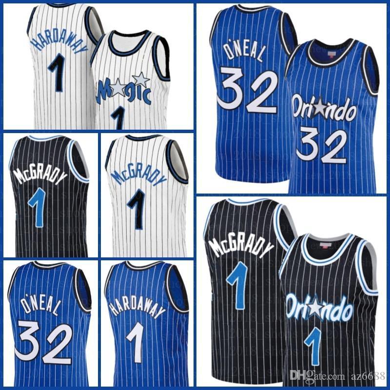 

Orlando Magic Jersey Shaquille 32 O'Neal Jersey Basketball Penny 1 Hardaway Tracy 1 McGrady Jonathan 1 Isaac Mohamed 5 Bamba, Black;red