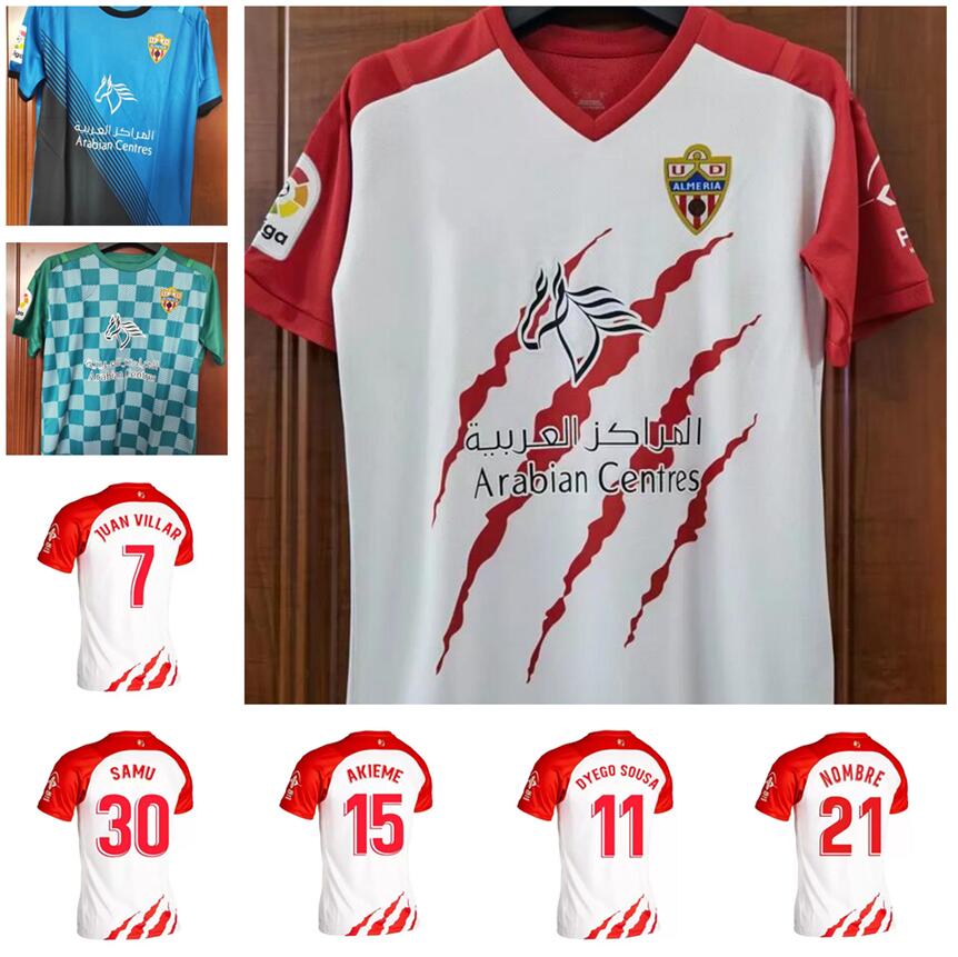 

2021 2022 UD Almería Soccer Jerseys ALMERIA DYEGO SOUSA SADIQ JUAN VILLAR home away 3rd 20 21 22 football shirt, Blue