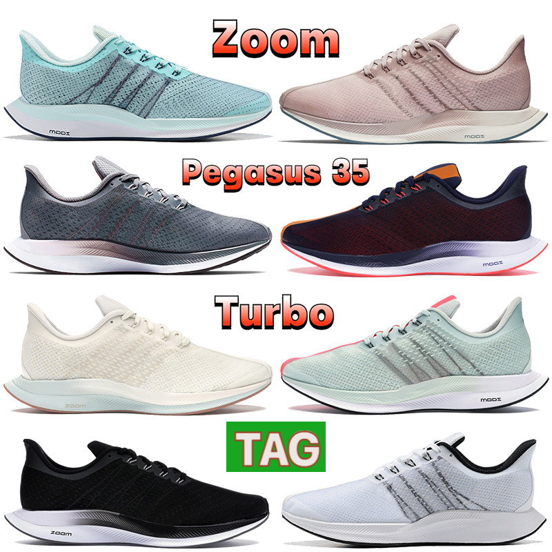 

2021 Newest Pegasus 35 men women turbo running Shoes white black vast grey jade sail particle rose blackened Blue Hero mens designer Sneakers, Bubble wrap packaging