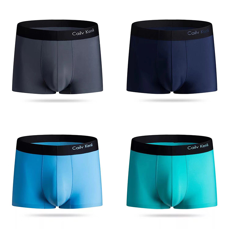 

Underpants 4pcs/lot Men Boxer Underwear Cotton Male Sexy Fashion Boxershorts Sous Vetement Homme Trunks, Color-1