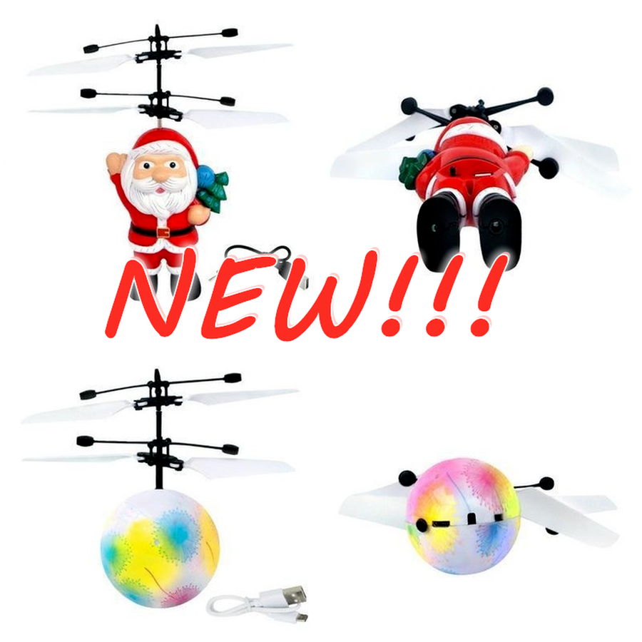 

Flyings Toys Christmas gift Santa Flying Ball Luminous Kid's Flight Balls Electronic Infrared Induction Aircraft Remote Control Toy LED Light BT