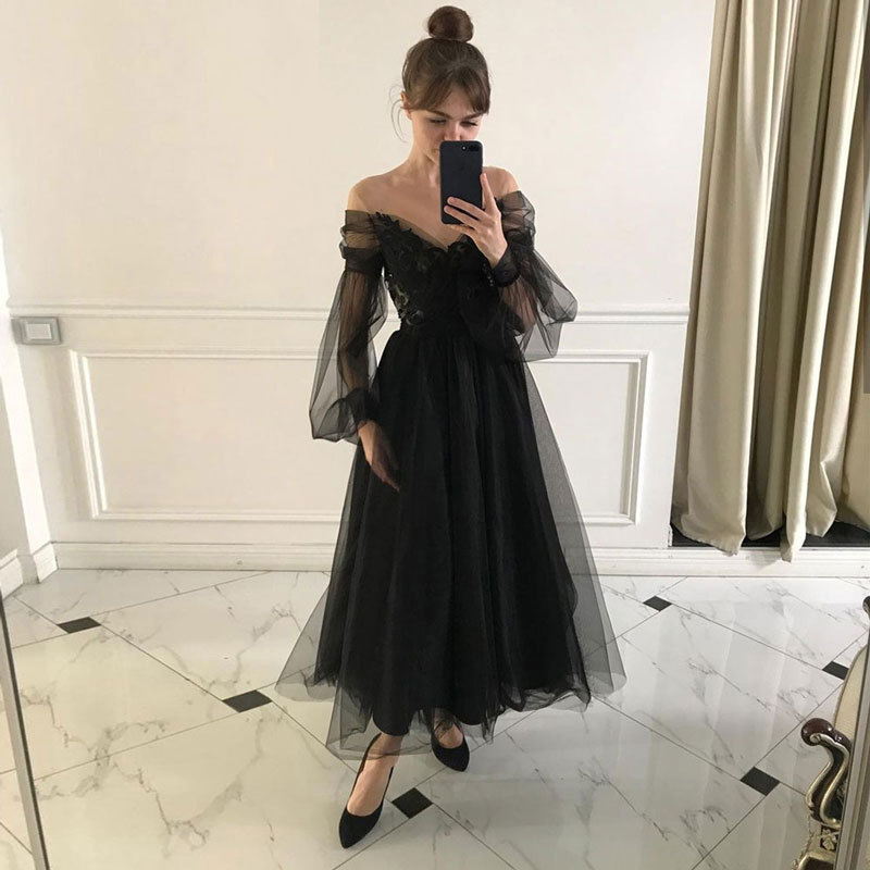 2021 Latest Blue Evening dress prom Gowns Sheer Jewel Neck Beaded Lace Long Sleeve Mermaid Prom Dress Sweep Train Custom Made Illusion Robes De S-image-721219439