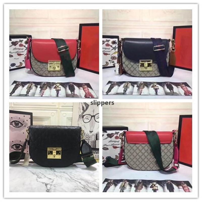 

Designer Luxury Women's Padlock Tigrotti Saddle Flap Bag Beige Shoulder bag 453189 Size:25*20*7.5CM, Don't pay it
