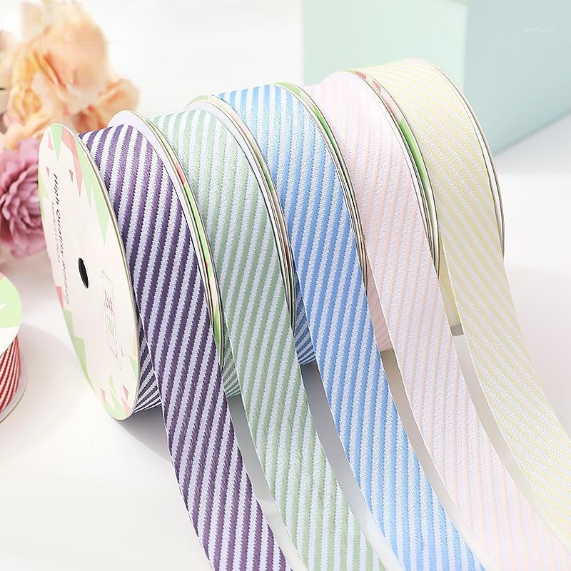 

Party Decoration 2.5cm X 20yard Striped Satin Ribbon Holiday Wedding Diy Bouquet Gift Wrapping Tape Wholesale Christmas Decorations
