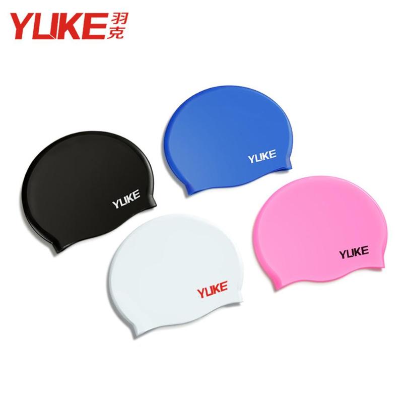 

Elastic Waterproof Silicone Fabric Protect Ears Long Hair Sports Swim Pool Hat Swimming Cap Free Size For Men Women Adults Caps