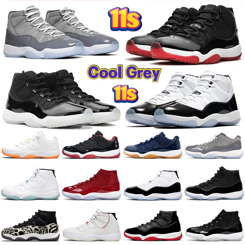 

Cool Grey 11 11s Basketball shoes bred 25th Anniversary concord 45 space jam Men Women Trainers low legend blue citrus platinum tint Snake Navy Designer Sneakers