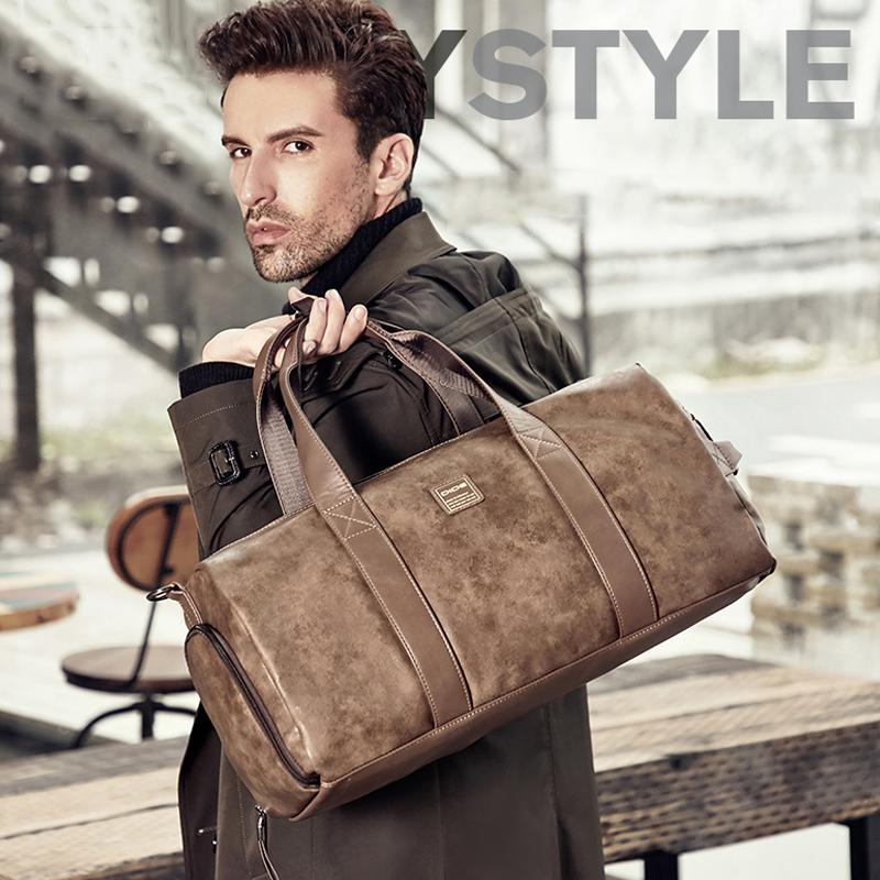 High Quality Handle Tote Backpacks Men Travel Duffel Bags Male Waterproof Leather Messenger Backpack Shoulder Shoe Pocket-image-697537299