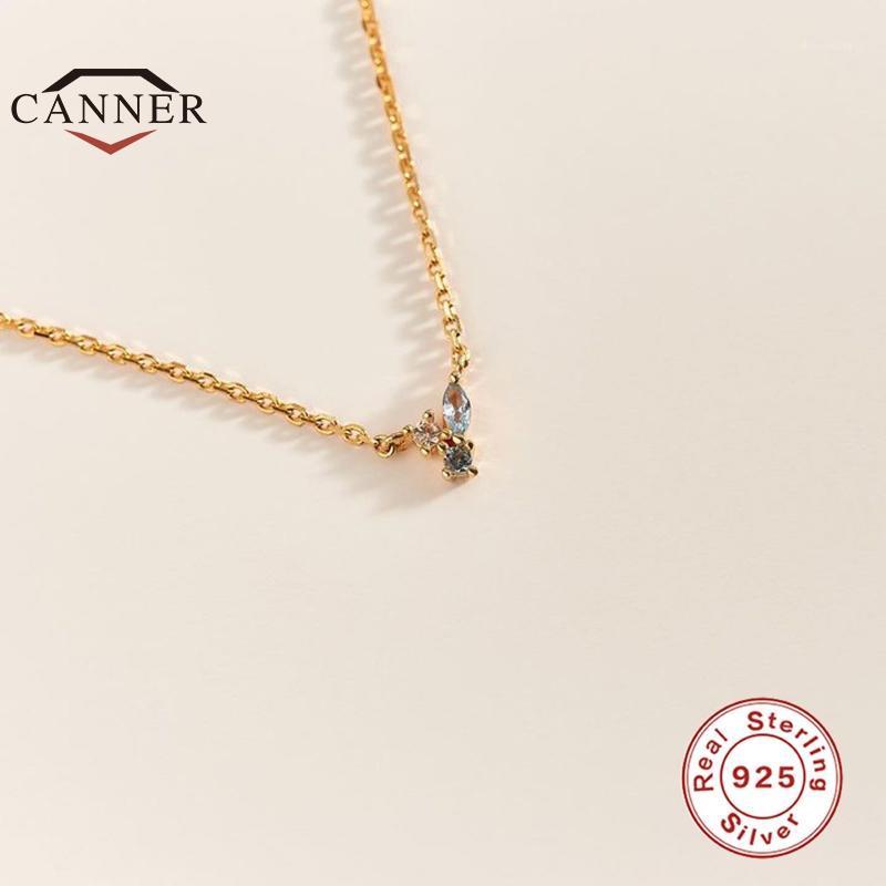 

Sterling Silver Necklace For Women Small Cute Bee CZ Zircon Pendant Chain Choker Necklaces Fine Jewelry Collares Chains