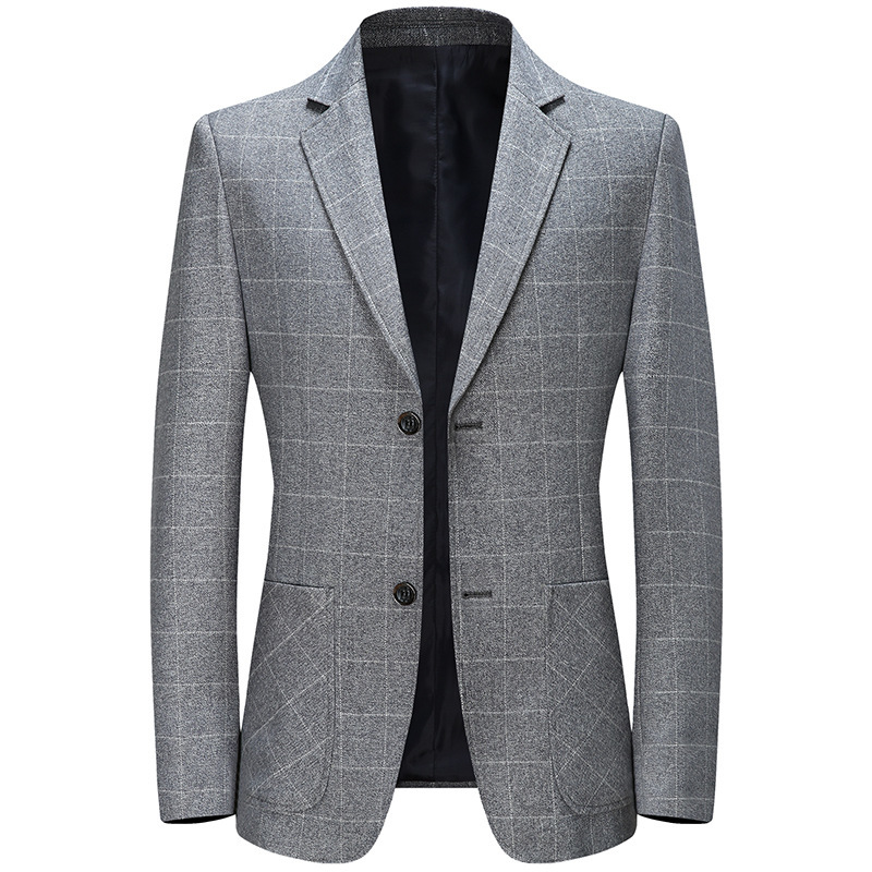 

men's suits & blazers bolubao brand casual blazer spring autumn new fashion solid color suit jackets business plaid male clothing, White;black