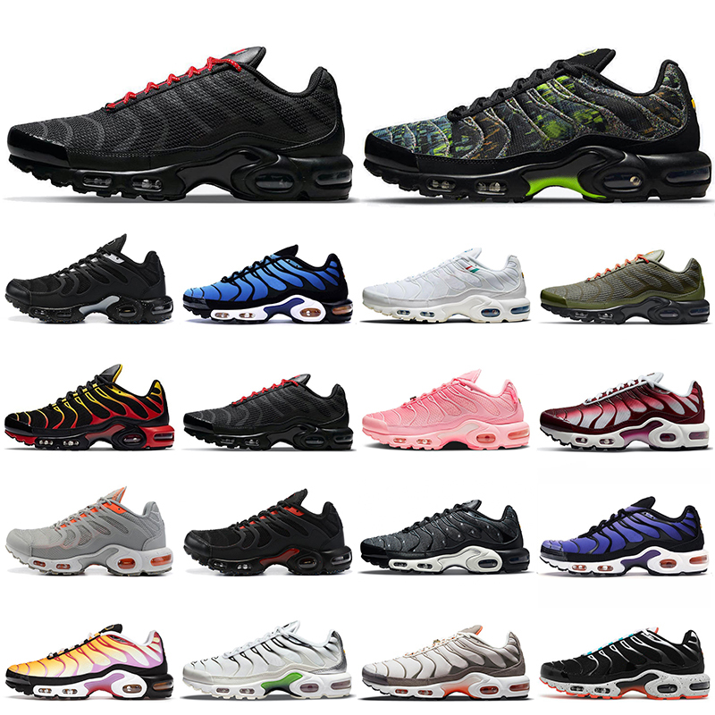 

tn plus Terrascape running shoes mens worldwid black white Neon Green Hyper Pastel Blue Burgundy Oreo Sunset women Breathable sneakers trainers sports size 36-46, A43 black corduroy 40-46