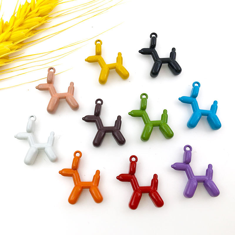 

20pcs Classic 3D Balloon Dog Animal Alloy Charms Pendant for Jewelry Making Findings DIY Necklace Bracelet Accessaries