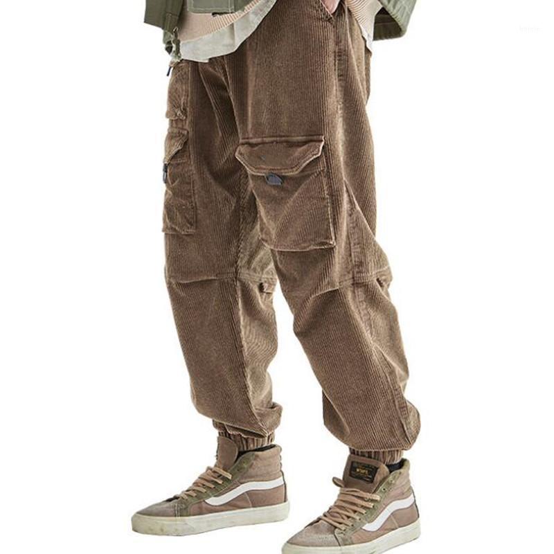 

Men's Pants High Quality Cargo Winter Corduroy Casual, Black