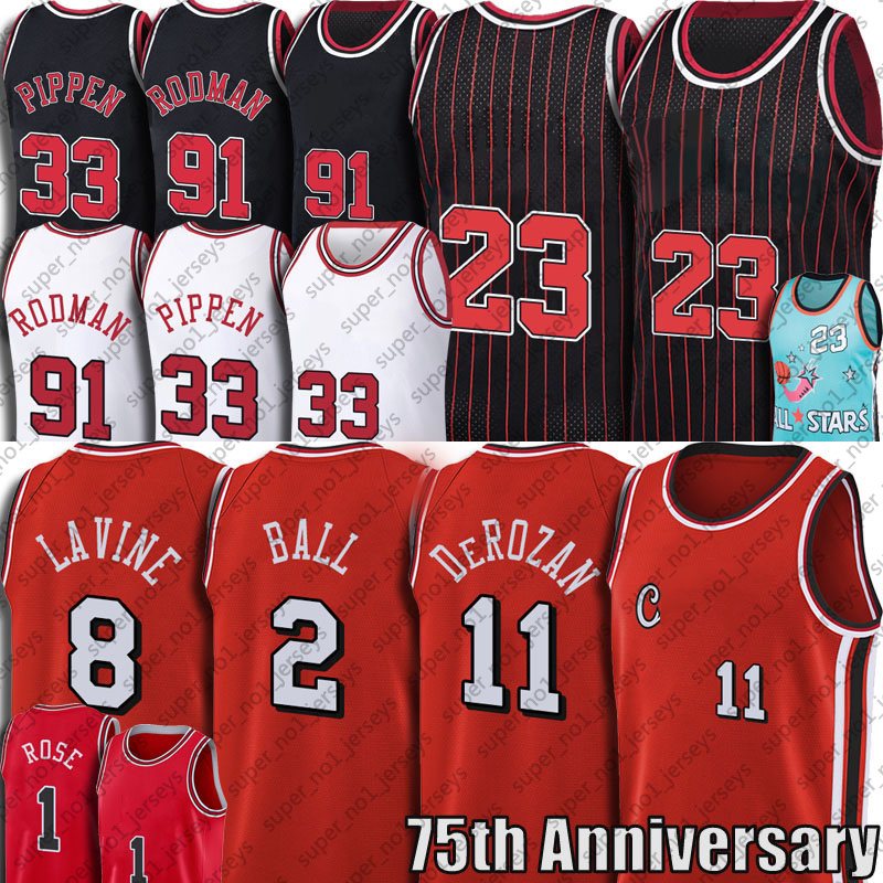 

DeMar Zach Derozan LaVine Jersey Basketball Lonzo 2 Ball Retro 23 Michael Scottie Dennis Pippen Rodman Jerseys Toni Derrick Kukoc Rose Uniform sf41, Select green number