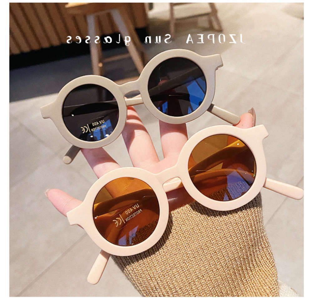 2021 fashion kids sunglasses round anti ultraviolet eye protection candy color outdoor glasses for boys and girls-image-703586596