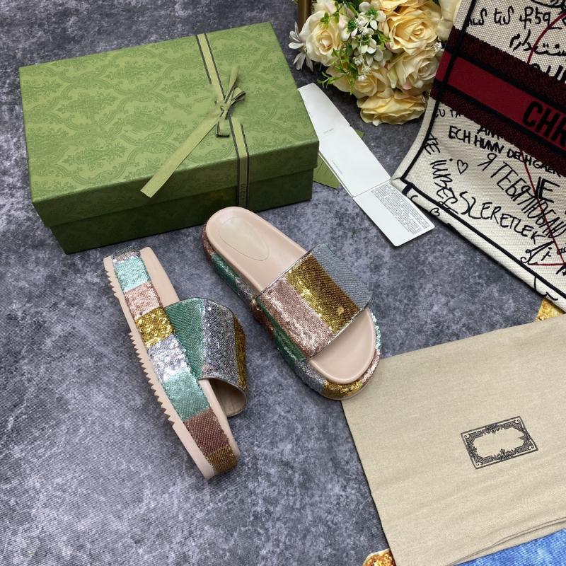 

Slippers Summer Women Platform Sequined Cloth Ladies Outdoor Open-Toes Waterproof Flat Designer Shoes Zapatillas Mujer, Black