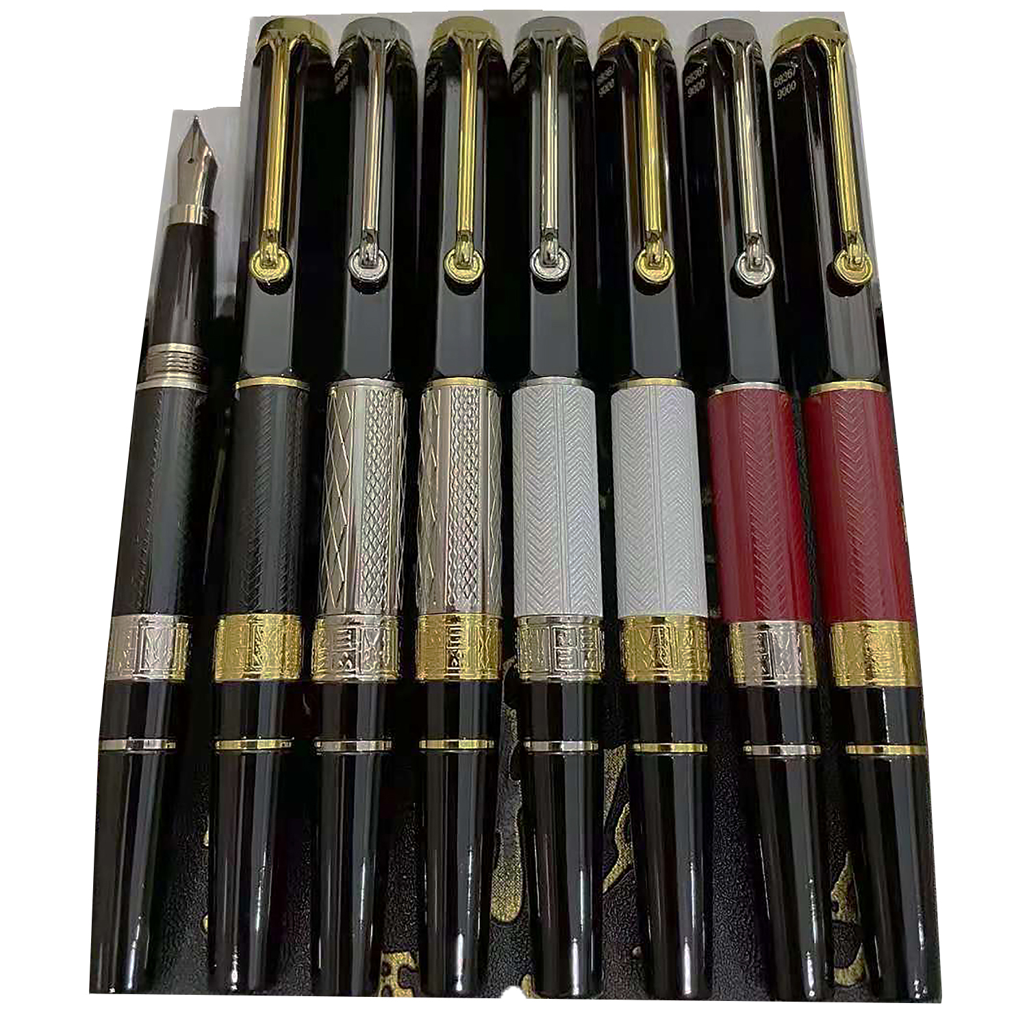 

Limited Special Edition Elizabeth Series Red Pens 6836/9000 barrel Luxury Fountain Pen writing supplies Gift Plush Pouch, Random