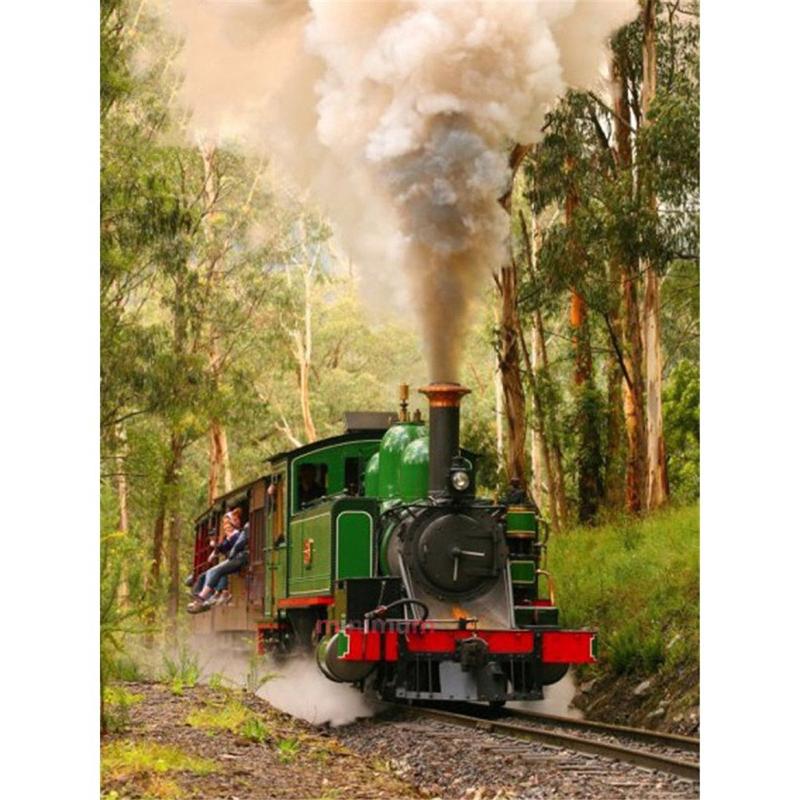 

Diamond Painting Mosaic Landscape 5D DIY Train Embroidery Full Drill Square Picture Of Rhinestones LK1