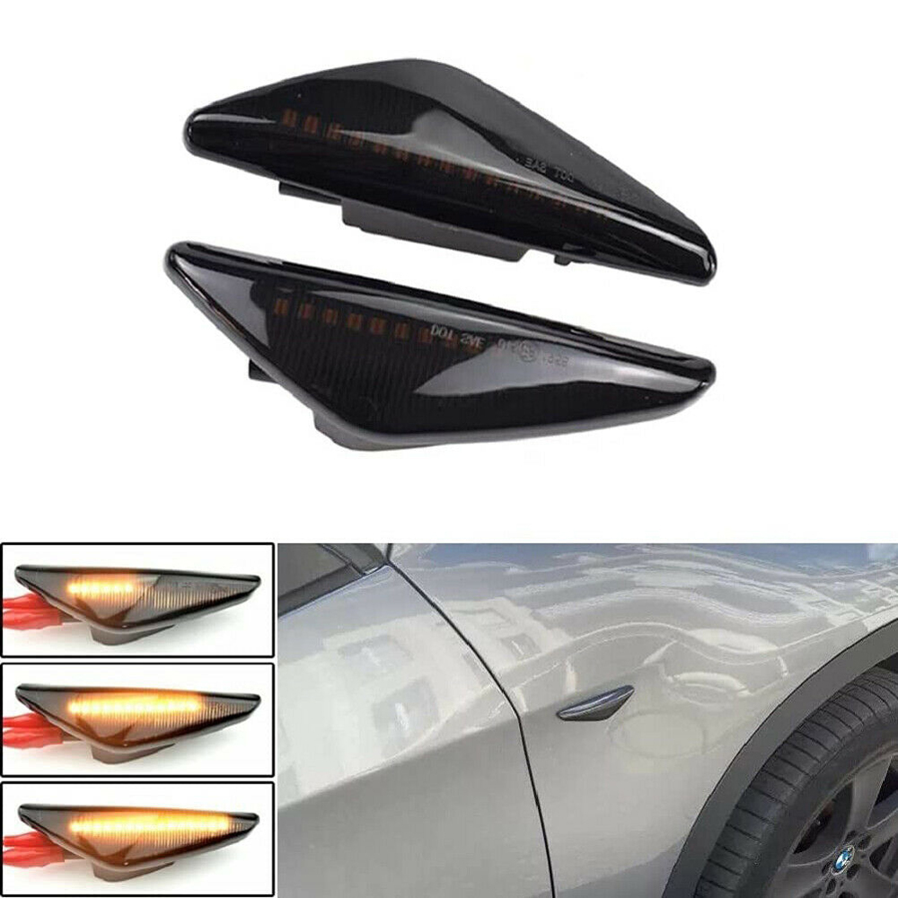 

New 2PCS Car Signal Lamp For BMW X5 E70 X6 E71 E72 X3 F25 Smoke Dynamic Flowing LED Side Marker Signal Light Sequential Blinker Lamp