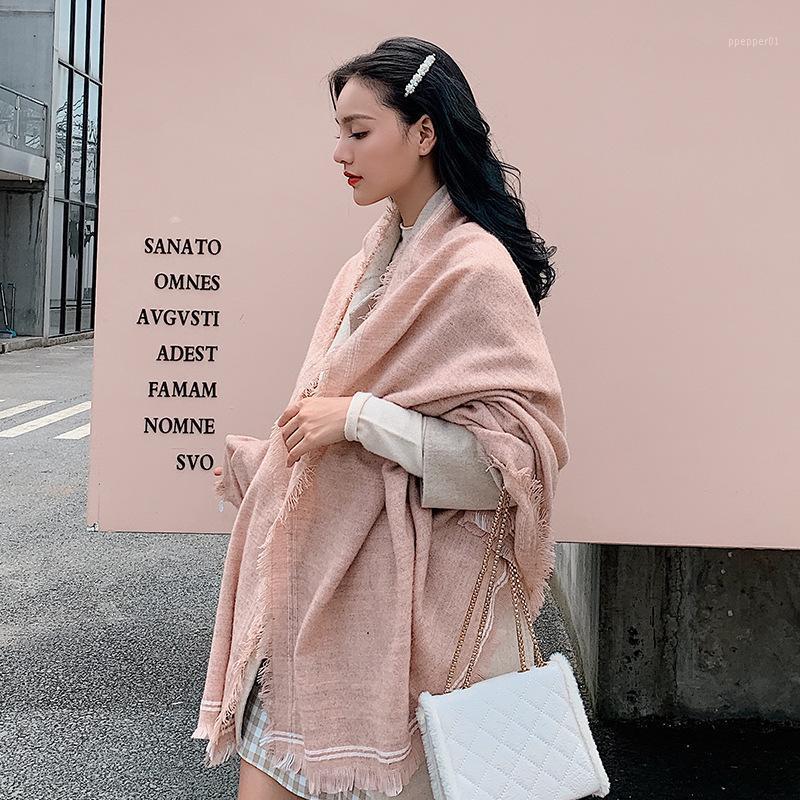 

Scarves Autumn Winter Cashmere Scarf Female Shawl Echarpe Femme Hiver Luxe For Ladies Women Szalik Damski Zimowy