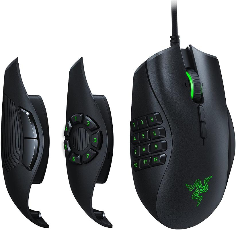 

Razer Naga Trinity Gaming Mouse: 16,000 DPI Optical Sensor - Chroma RGB Lighting Interchangeable Side Plate W/ 2, 7, 12 Button Mice