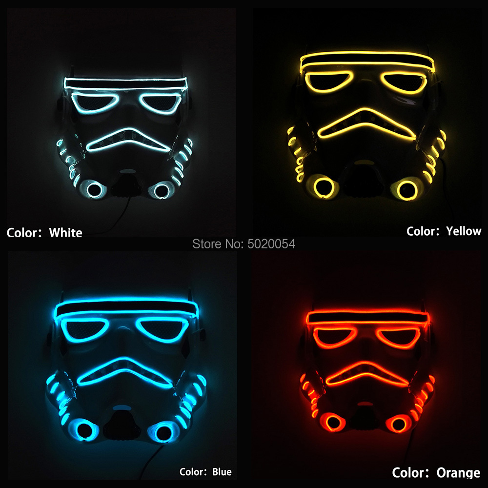 Costume Accessories Popular Flashing LED Light Mask Costume-Props Cosplay Luminous Night Glowing Mask Comic Con supplies-image-751130774