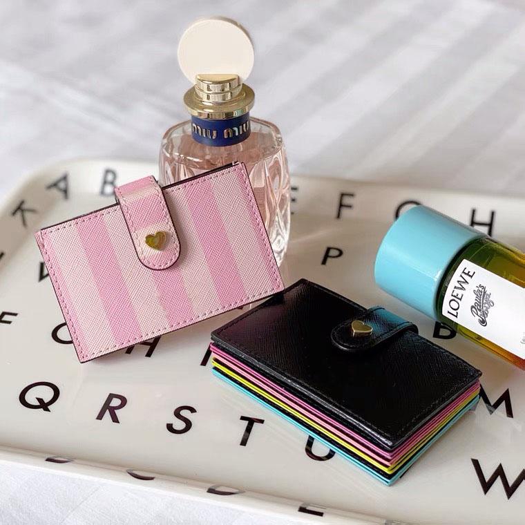 

Card Holders Pink Girl Accordion Bag, Multi-purpose Bank Holder, Black