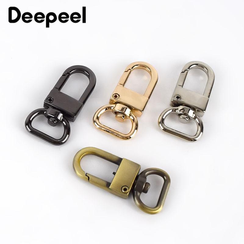 

Bag Parts & Accessories 4/10pcs 14mm Handbag Bags Metal Buckle Keychain Swivel Lobster Trigger Clips Snap Hooks DIY Purse Strap F3-33, Black