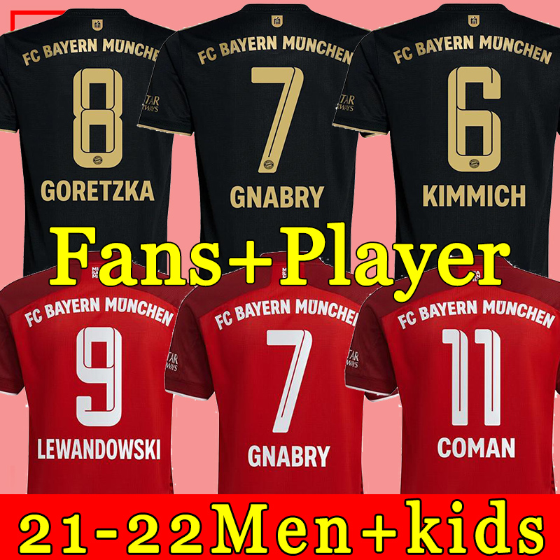 

BaYern soccer jersey 21 22 LEWANDOWSKI SANE muNich KIMMICH COMAN MULLER DAVIES football shirt Men Kids sets kit 2021 top thailand quality uniform, 21/22 home men jersey