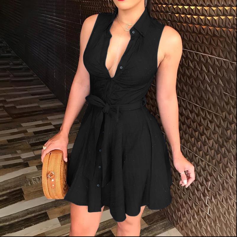 

Summer Sleeveless Womens Dresses Sexy Deep V Neck Off The Shoulder Color Dress for Women High Waist Mini Club Wear, Black;gray