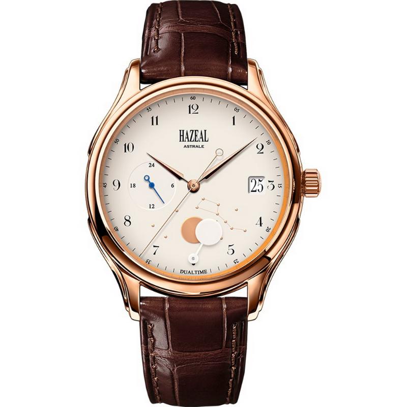 

Wristwatches Men Moon Phase Watch,dress Watches For Mens HAZEAL Man Quartz Wristwatch Waterproof Clock Montre Homme Business, Men watch 1