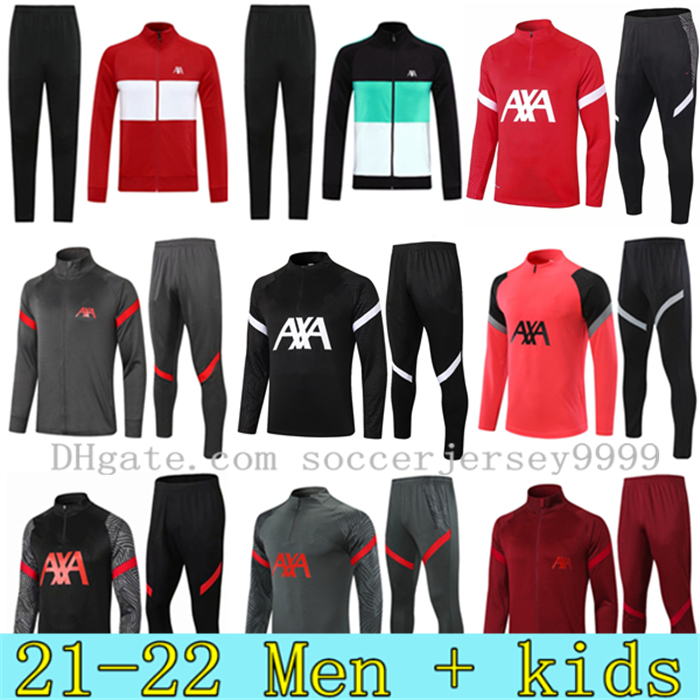 

2021 2022 mens soccer tracksuit survetement de football training suit 21 22 Men kids Maillot full zipper jacket Tracksuits sportswear