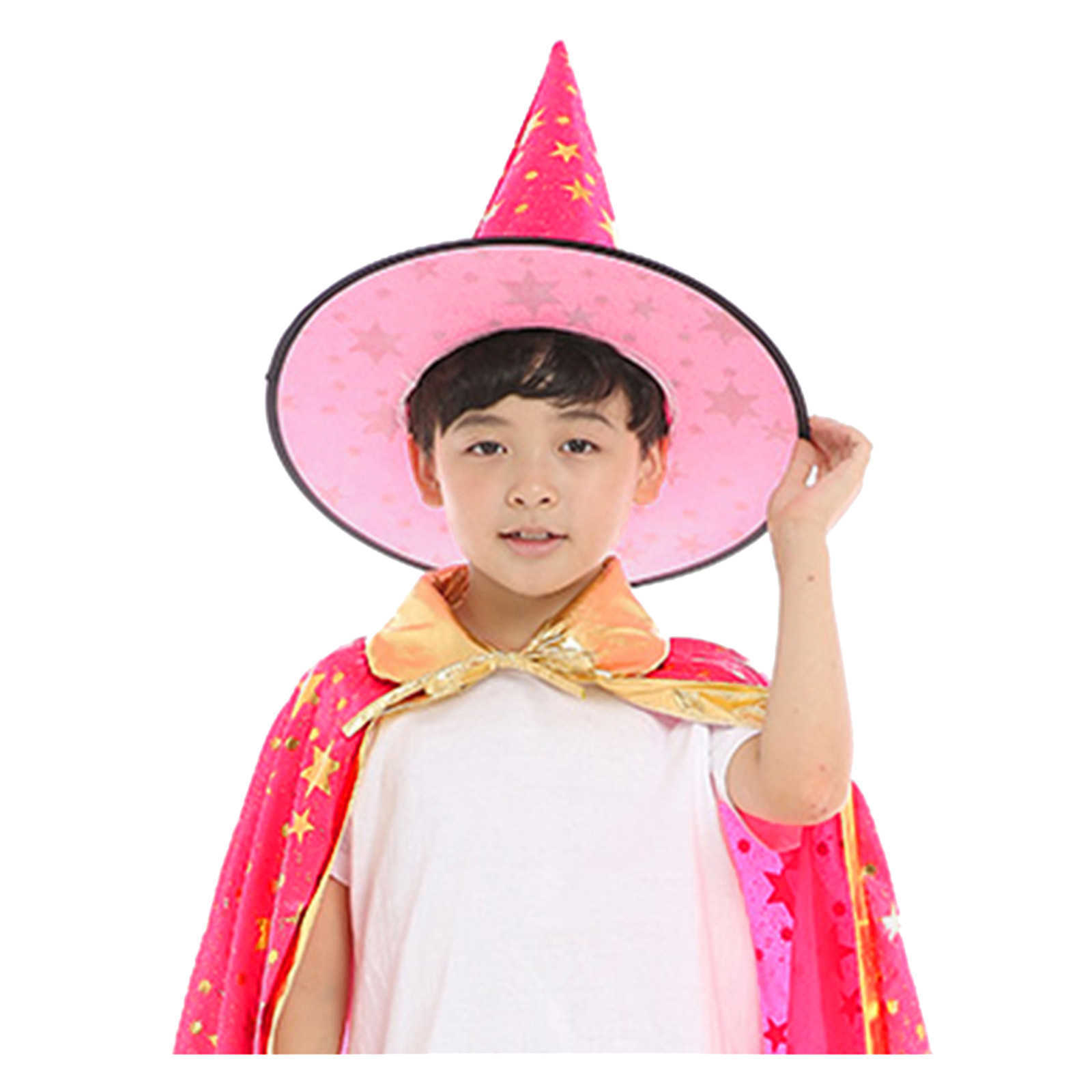 

New Fashion Halloween Costume Witch Hat Dance Party Performance Props Magic Cap Pointed Hat Fashion Peaked Cap Halloween Party Supplies, Red