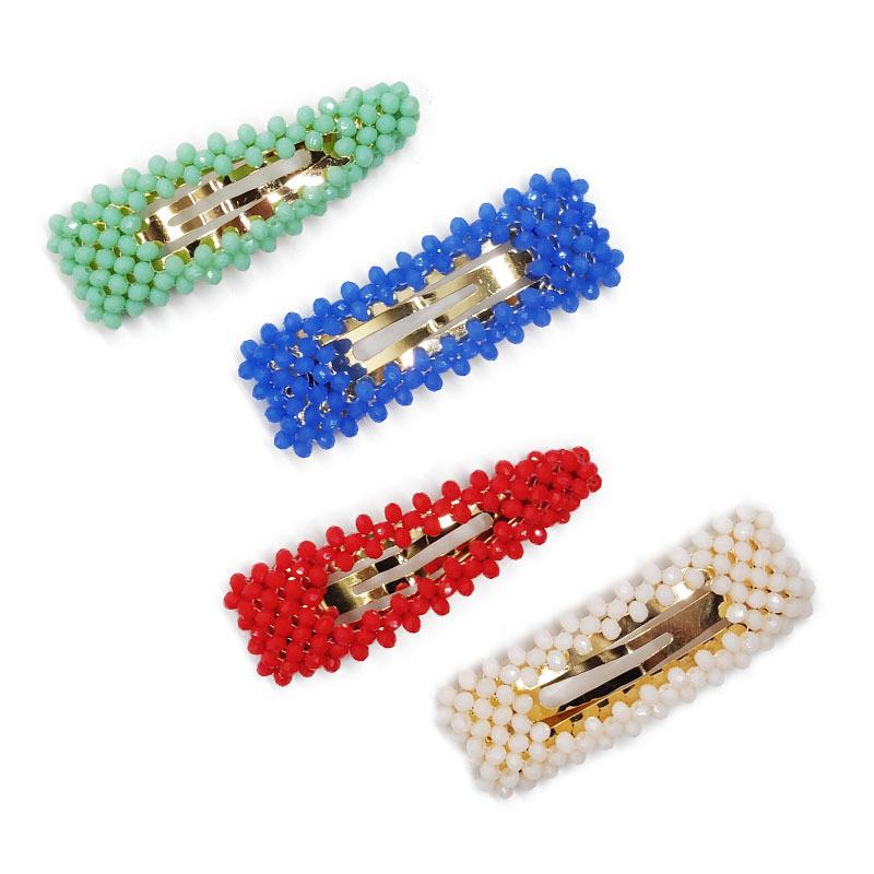 

Hair Clips & Barrettes Trendy Water Drop Rectangle Resin For Women Hairpins Girls Headwear Decorations Accessories, Golden;silver